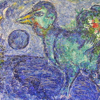 Collezione Mosaici Contemporanei - Antonio Rocchi, Marc Chagall, Le coq bleu, Museo MAR, Ravenna